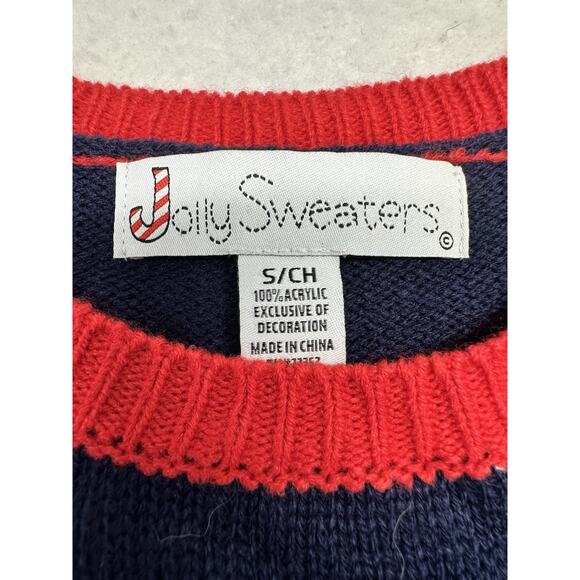 Jolly Sweaters Ugly Christmas Sweater Size Small Santa Orange Hunting Vest - Picture 2 of 7